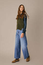 Mohair-blend V-neck vest