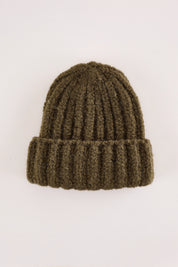 Organic wool and alpaca ribbed beanie