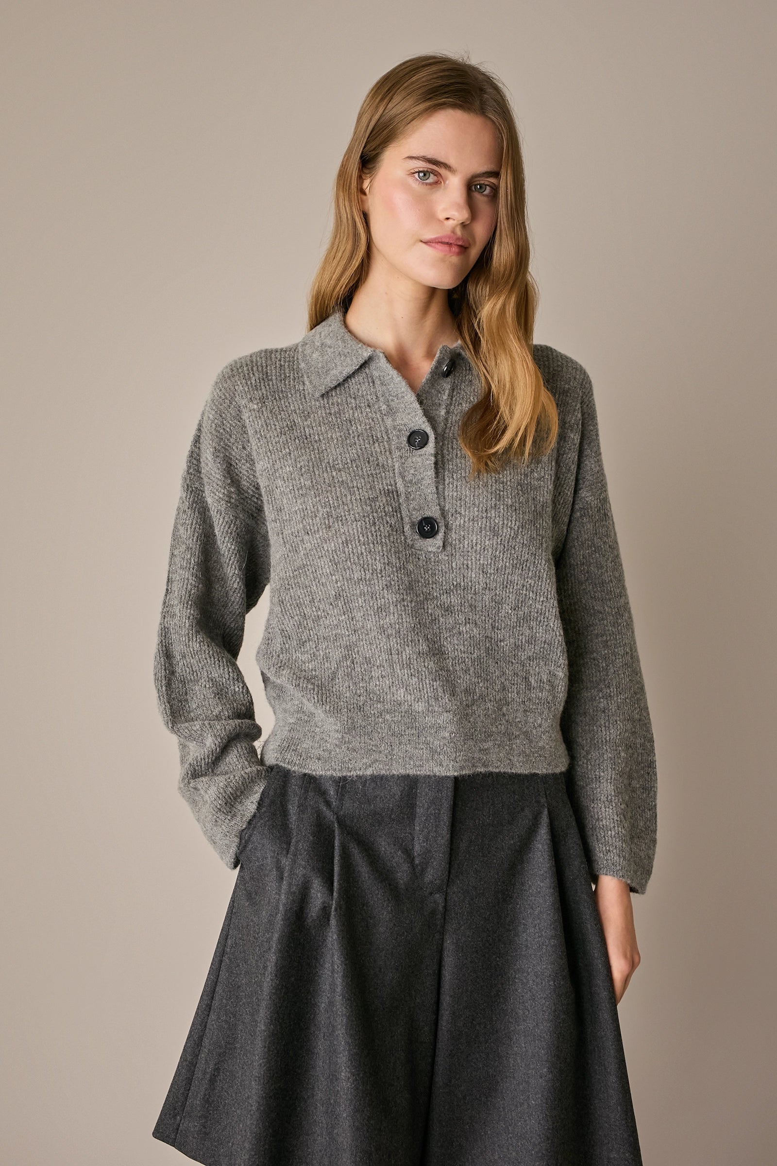 Polo over in alpaca e lana
