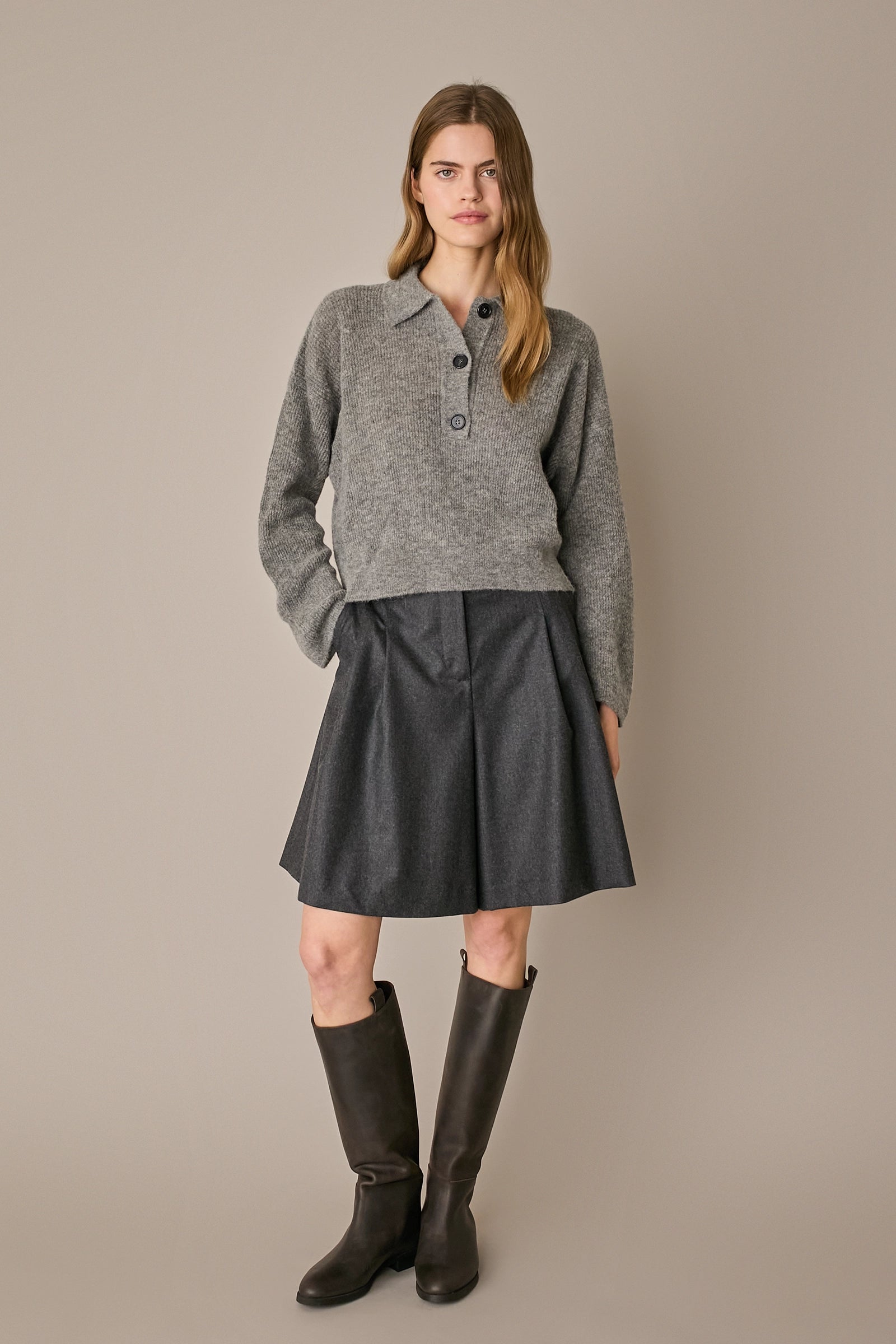 Polo over in alpaca e lana