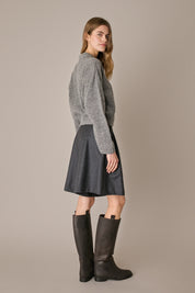 Polo over in alpaca e lana