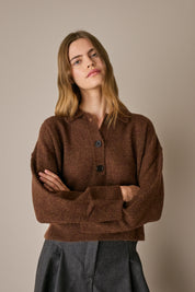 Polo over in alpaca e lana