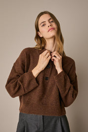 Polo over in alpaca e lana