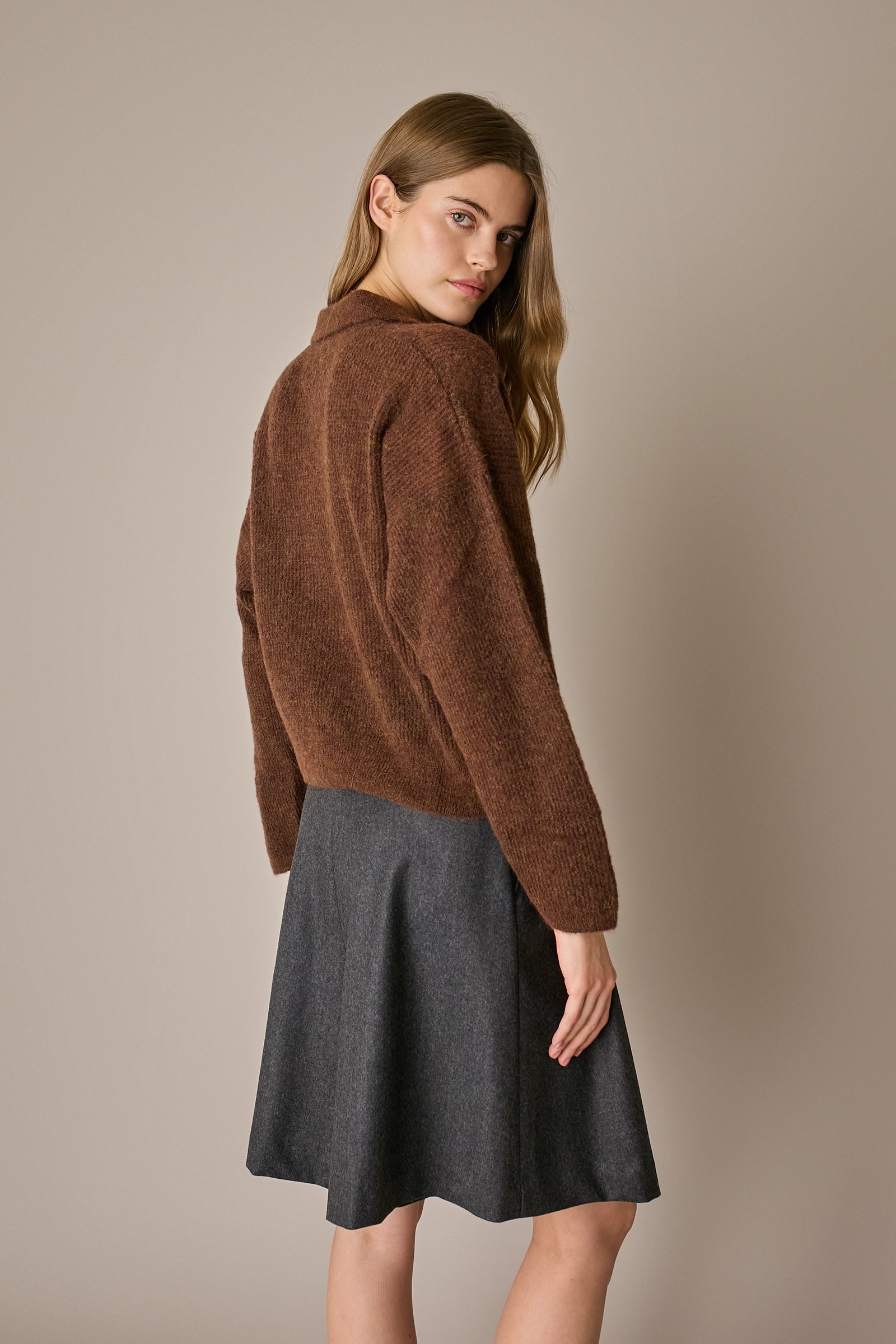 Polo over in alpaca e lana
