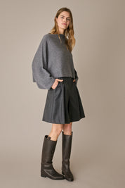 Oversized wool cape sweater