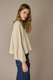 Oversized wool cape sweater