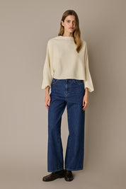 Oversized wool cape sweater