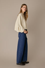 Oversized wool cape sweater