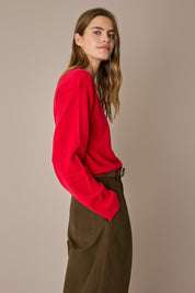Oversized Merino wool crewneck sweater