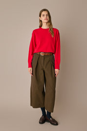 Oversized Merino wool crewneck sweater