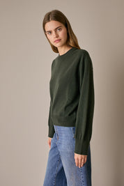 Oversized Merino wool crewneck sweater