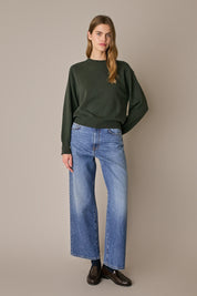 Oversized Merino wool crewneck sweater