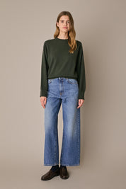 Oversized Merino wool crewneck sweater