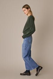 Oversized Merino wool crewneck sweater