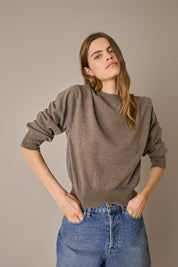 Oversized Merino wool crewneck sweater