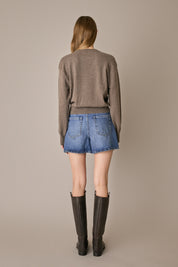 Oversized Merino wool crewneck sweater
