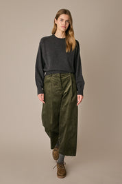 Oversized Merino wool crewneck sweater