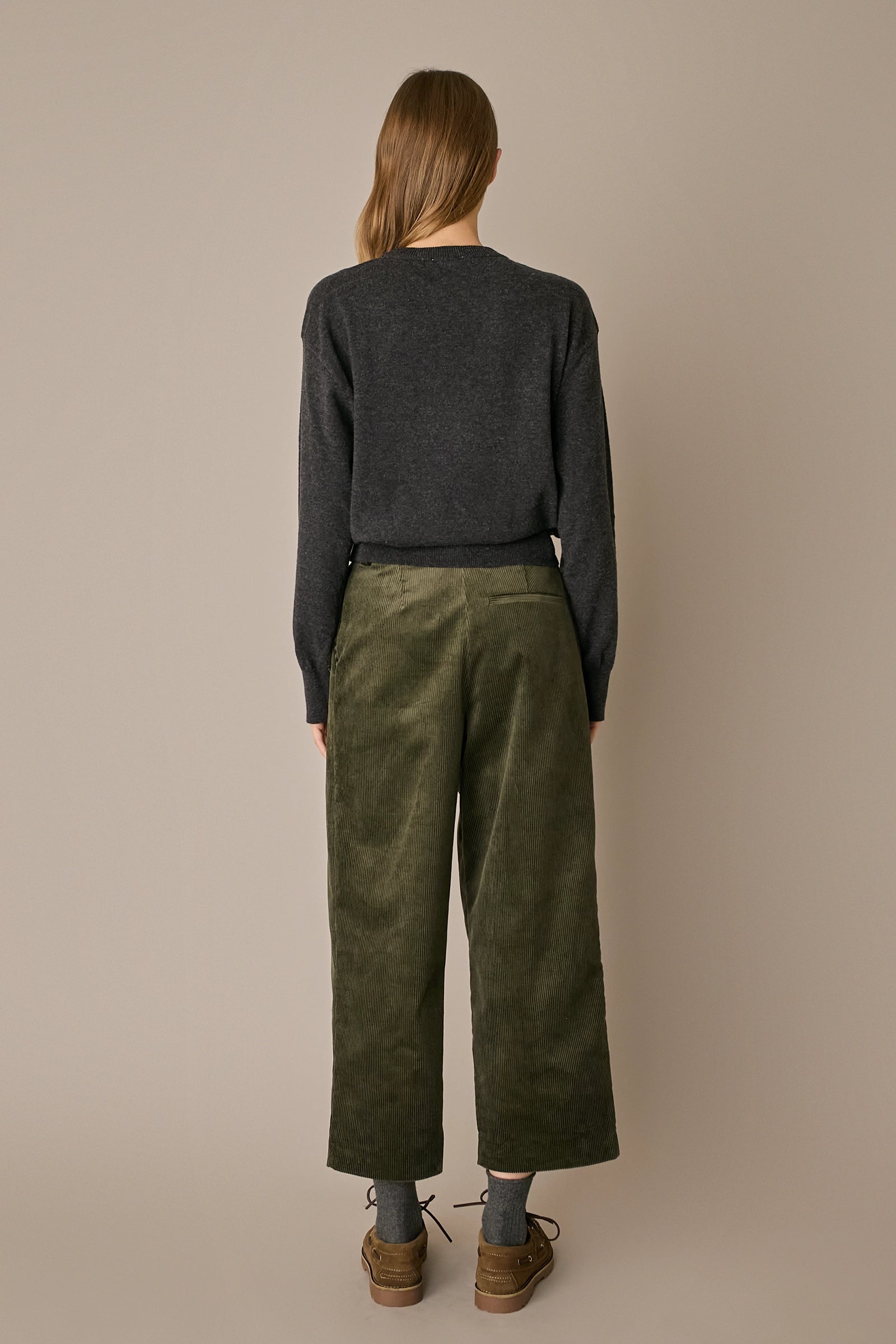Oversized Merino wool crewneck sweater