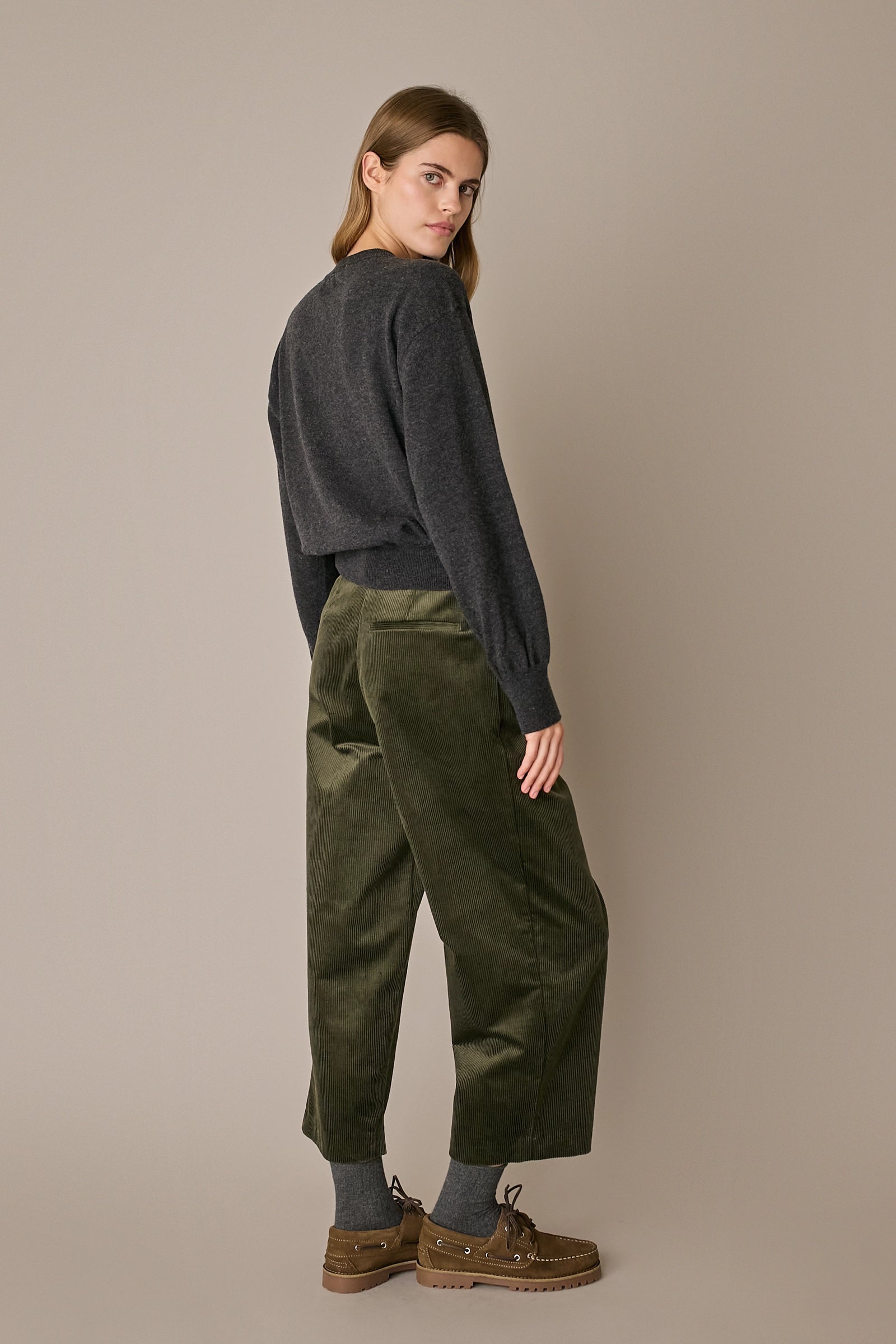 Oversized Merino wool crewneck sweater