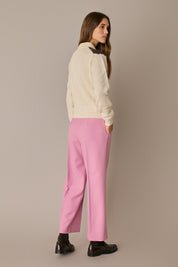 Mohair blend argyle polo sweater