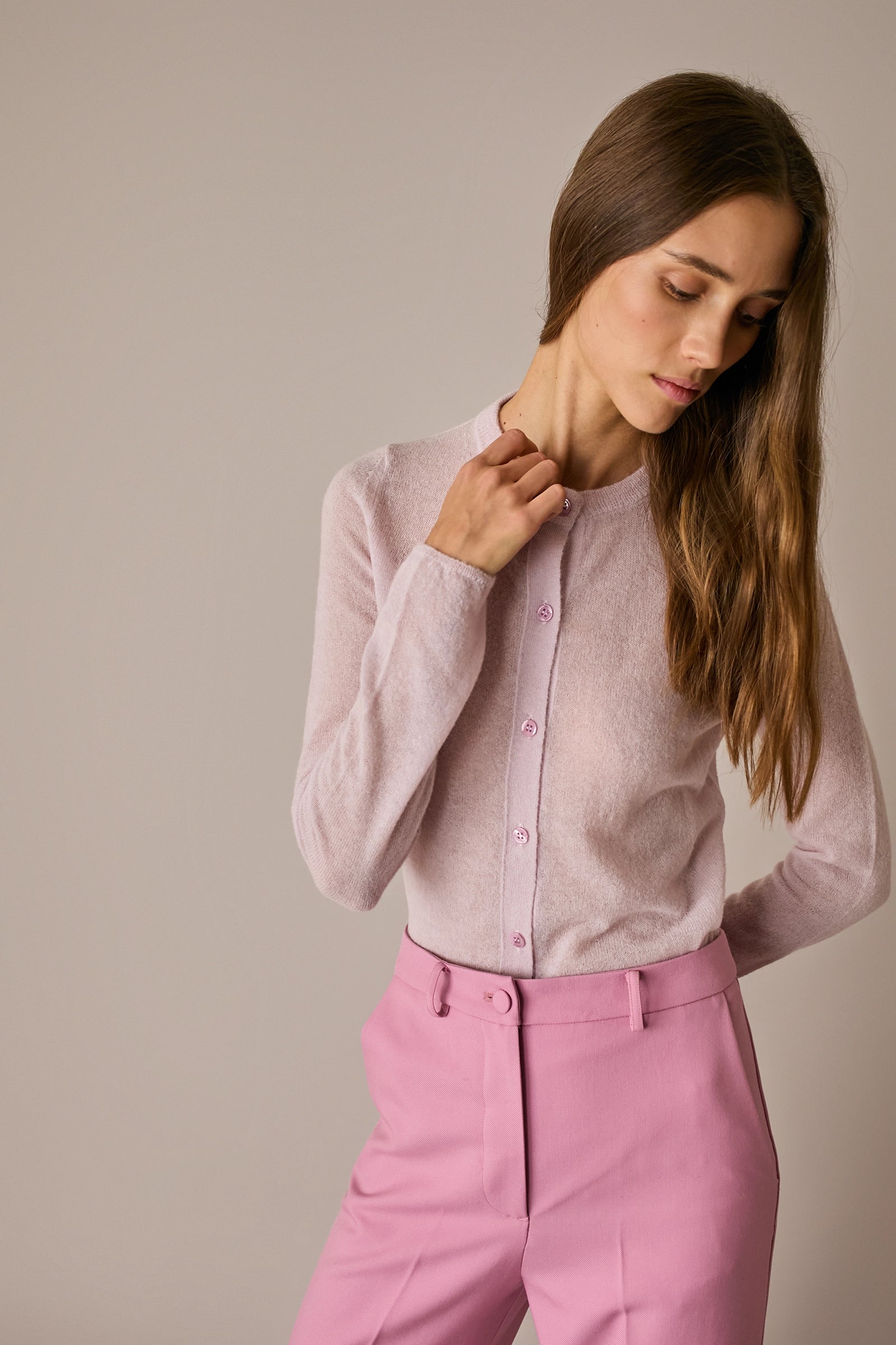 Fine alpaca blend cardigan