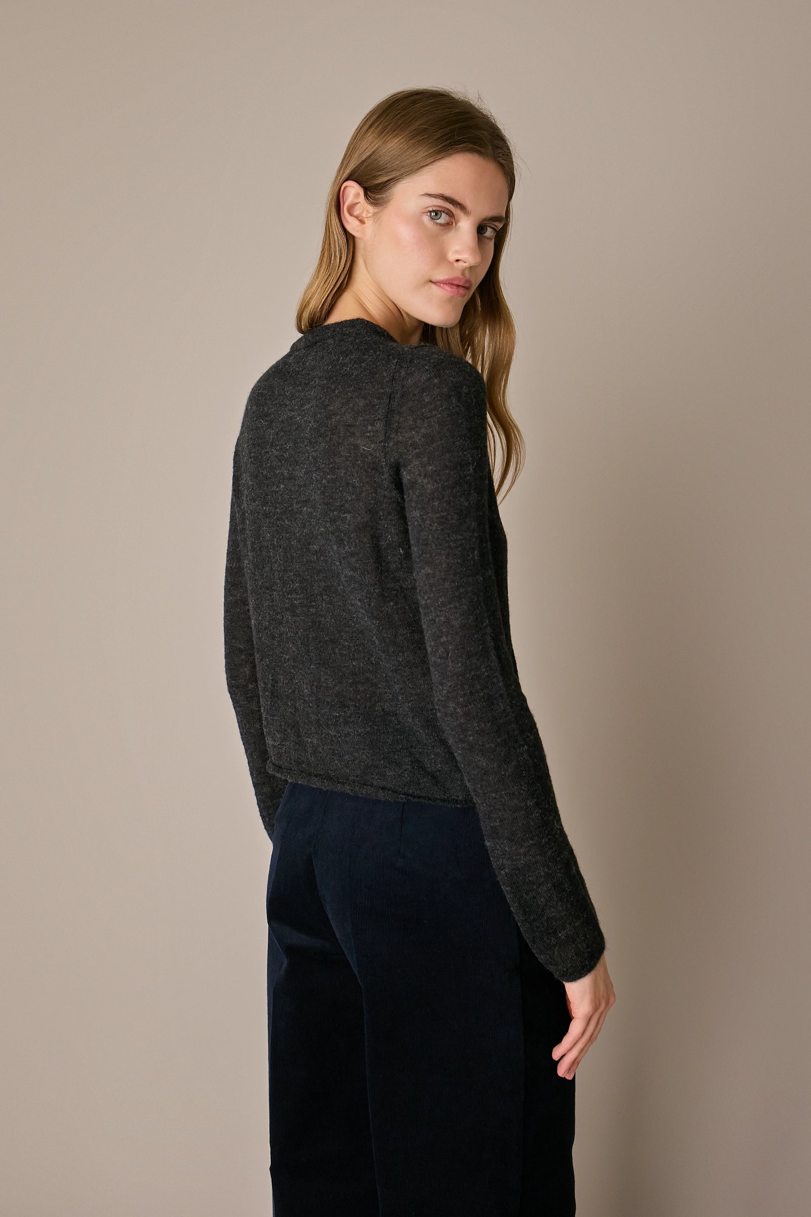 Fine alpaca blend cardigan