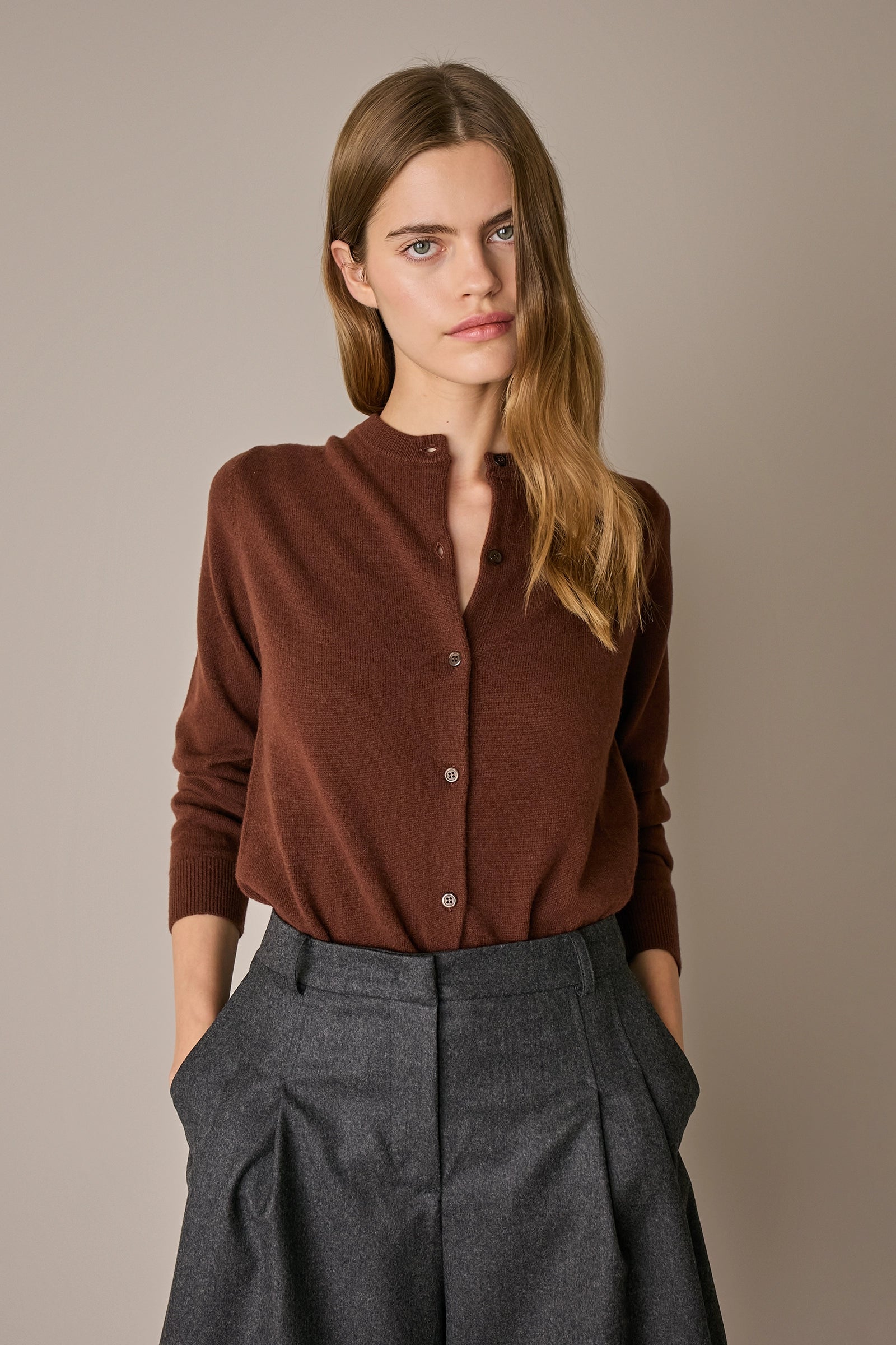 Cardigan in puro cashmere