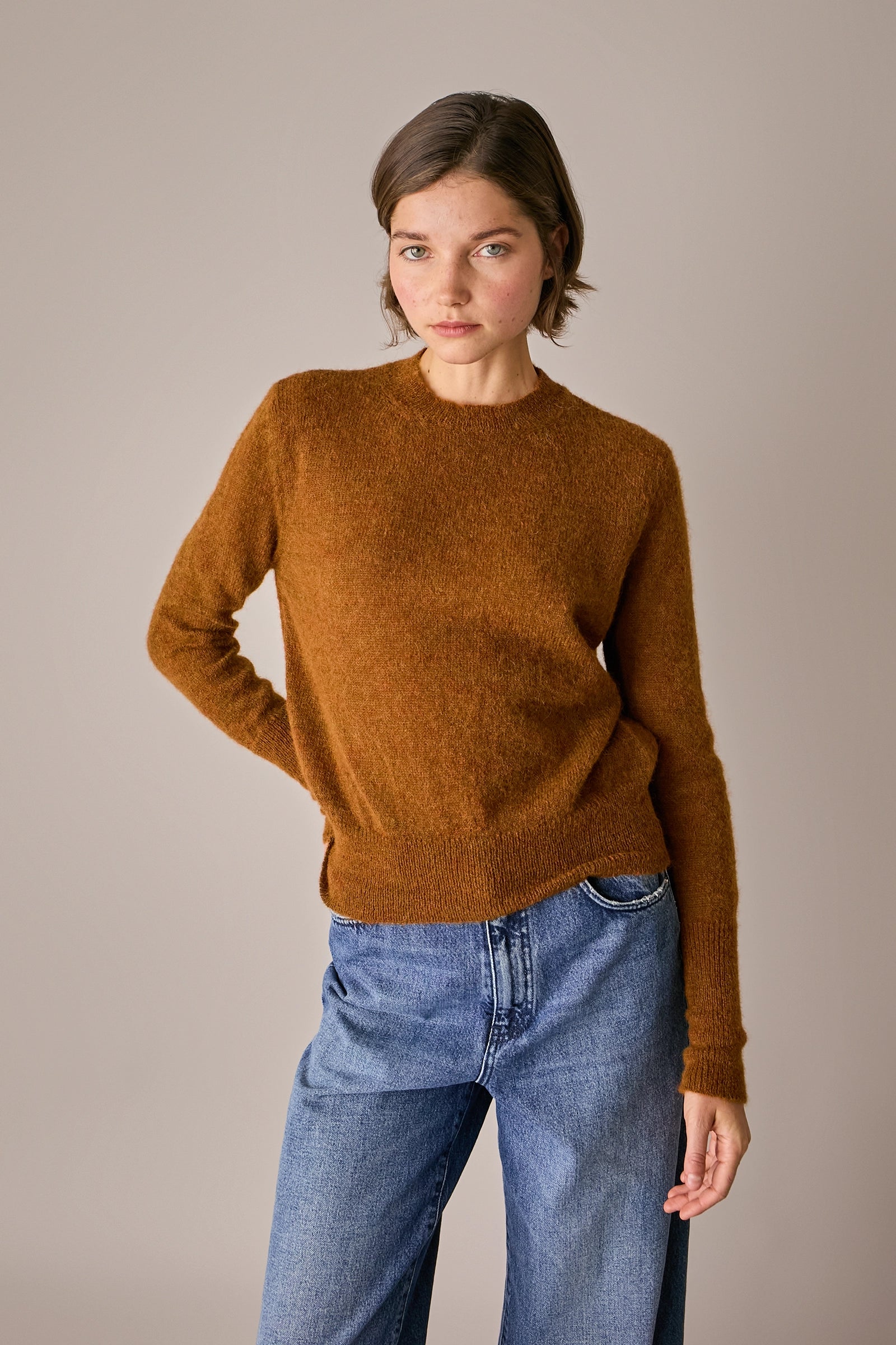 Alpaca crew-neck sweater