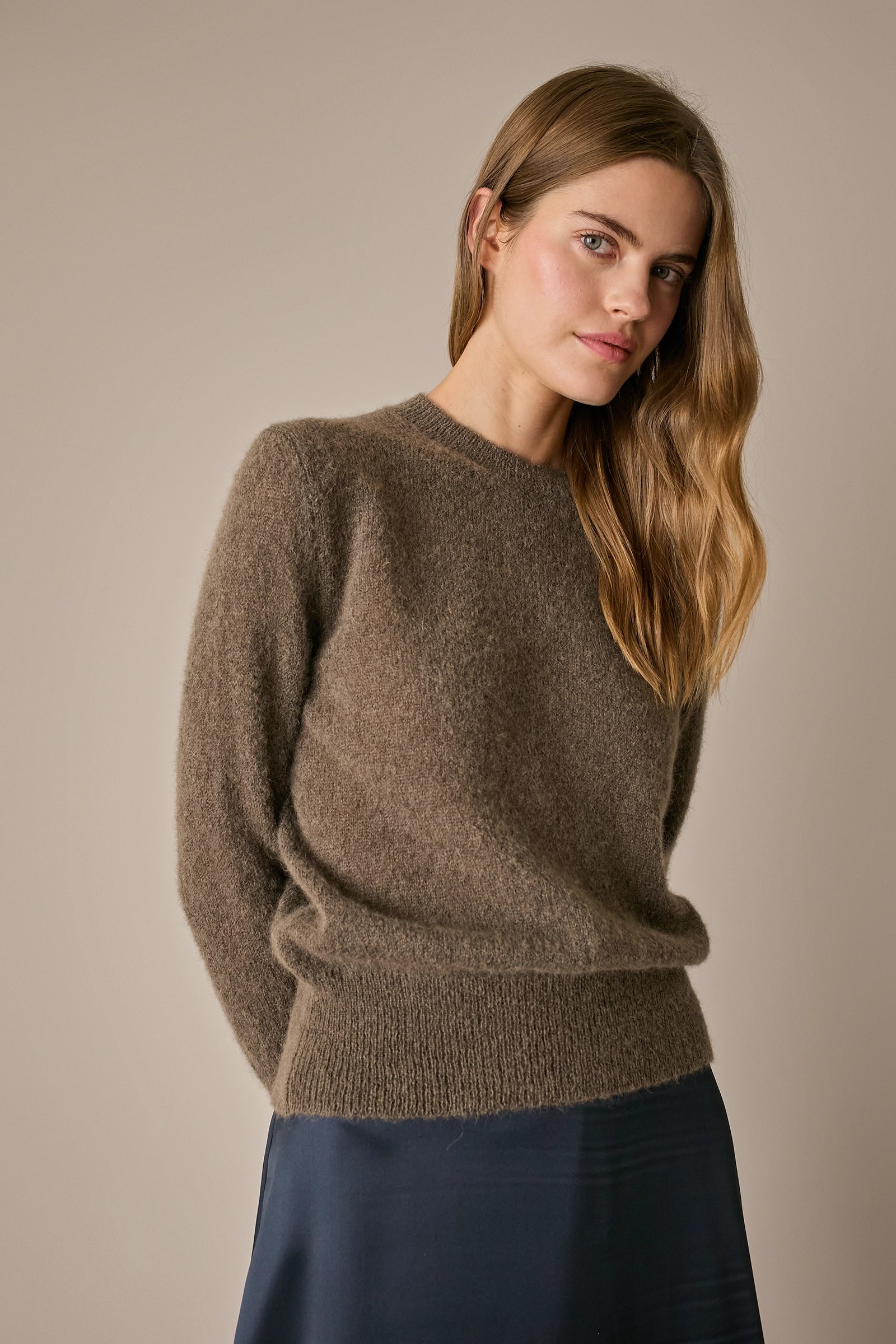 Alpaca crew-neck sweater