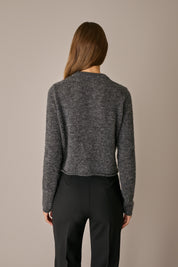 Alpaca blend crewneck cardigan