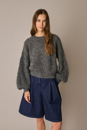 Maglione in mohair con maniche ampie