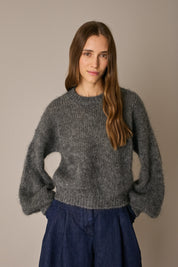 Maglione in mohair con maniche ampie