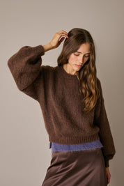 Maglione in mohair con maniche ampie