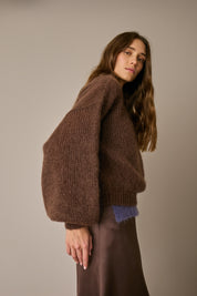 Maglione in mohair con maniche ampie