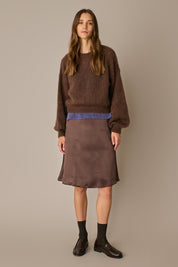 Maglione in mohair con maniche ampie