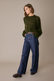 Maglione in mohair con maniche ampie