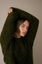 Maglione in mohair con maniche ampie