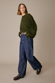 Maglione in mohair con maniche ampie