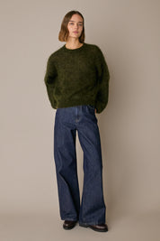 Maglione in mohair con maniche ampie
