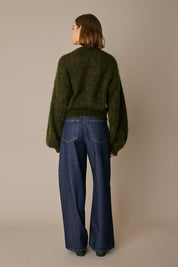 Maglione in mohair con maniche ampie