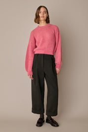 Maglione in mohair con maniche ampie