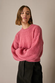Maglione in mohair con maniche ampie