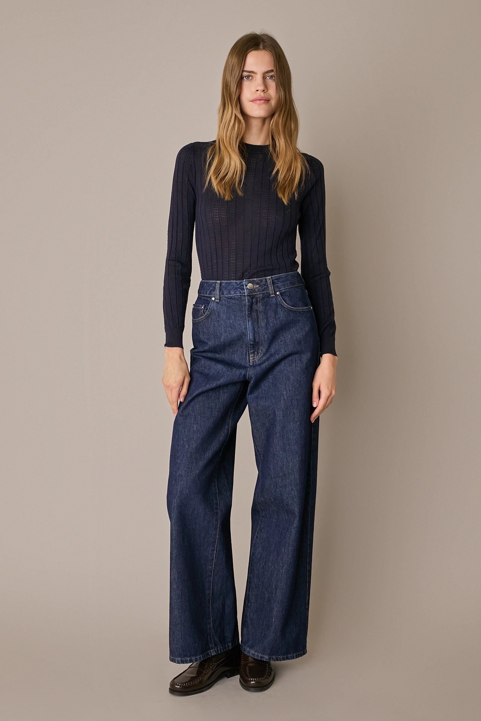 Extra-fine Merino wool openwork sweater