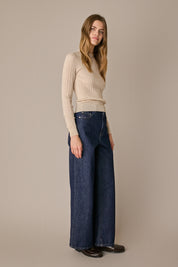 Extra-fine Merino wool openwork sweater