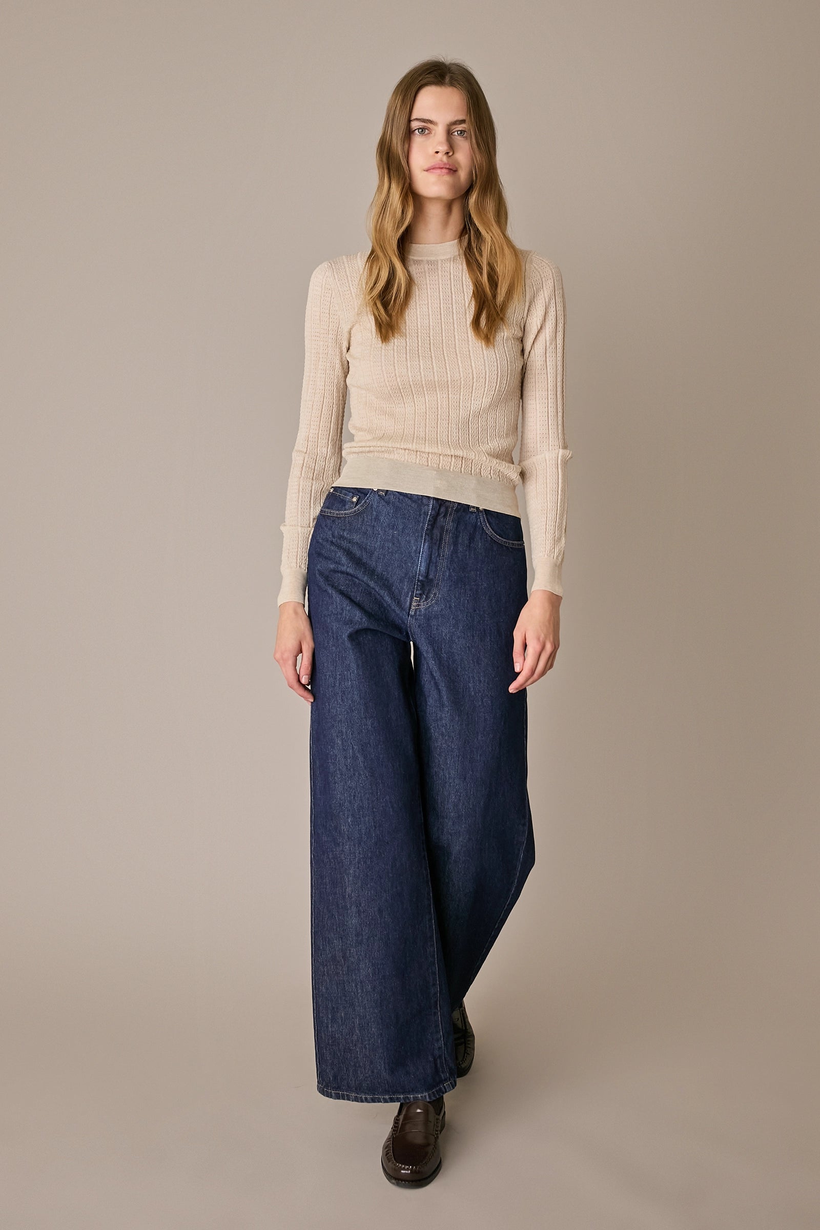 Extra-fine Merino wool openwork sweater