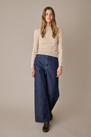 Extra-fine Merino wool openwork sweater