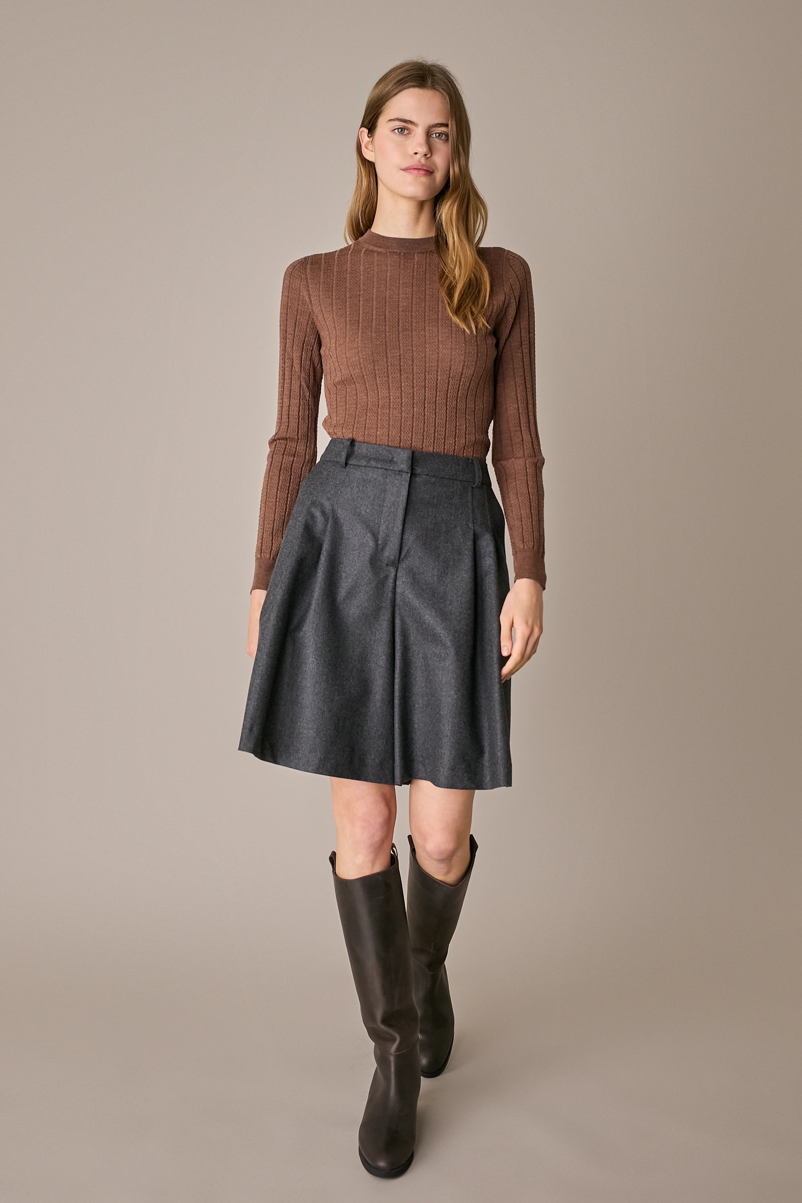 Extra-fine Merino wool openwork sweater
