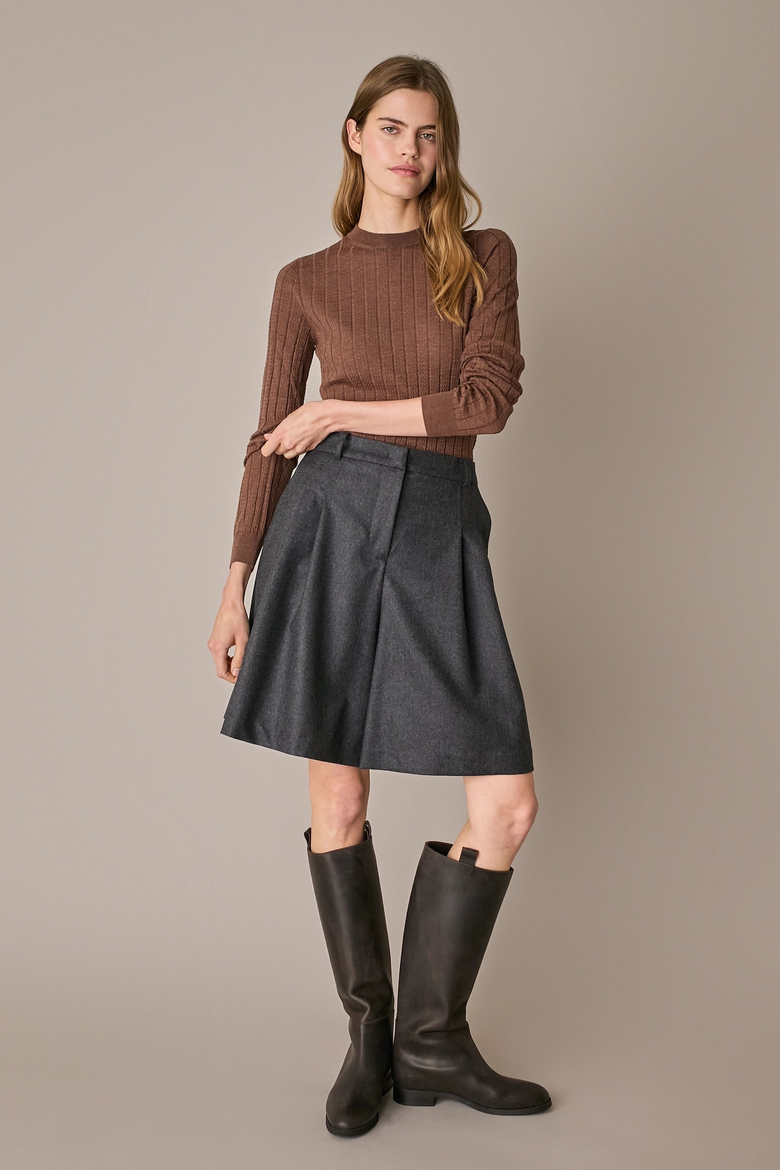 Extra-fine Merino wool openwork sweater