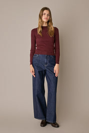 Extra-fine Merino wool openwork sweater