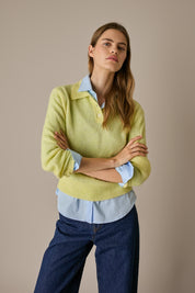 Polo in blend di alpaca
